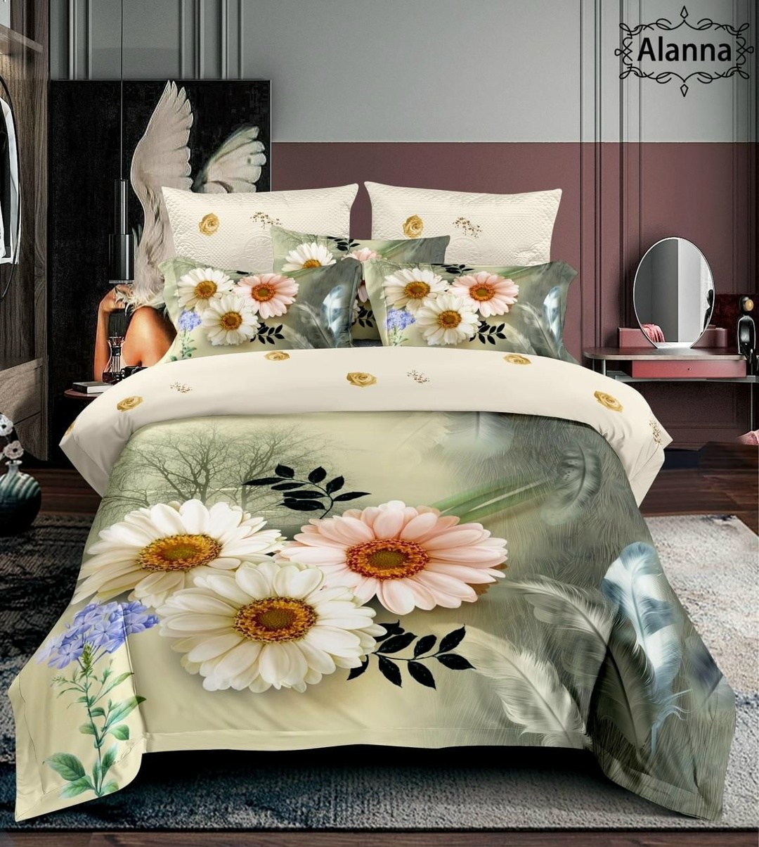 комплект постельного белья,комплект постельного белье евро,постельного белья,постельное белье vega сатин,комплект постельного белья alanna