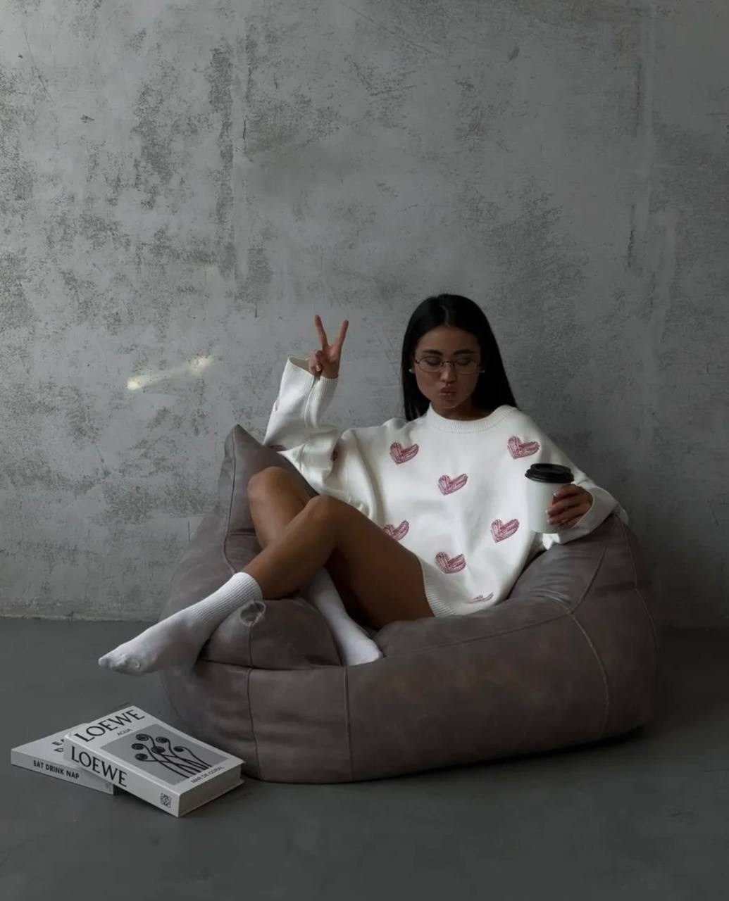 свитер в стиле оверсайз,свитер оверсайз с принтом,объемный свитер,свитер оверсайз женский,теплый свитер оверсайз