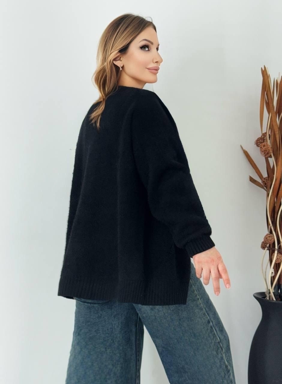 кардиган,кардиган женский,кардиган оверсайз,кардиган оверсайз вязаный,черный кардиган