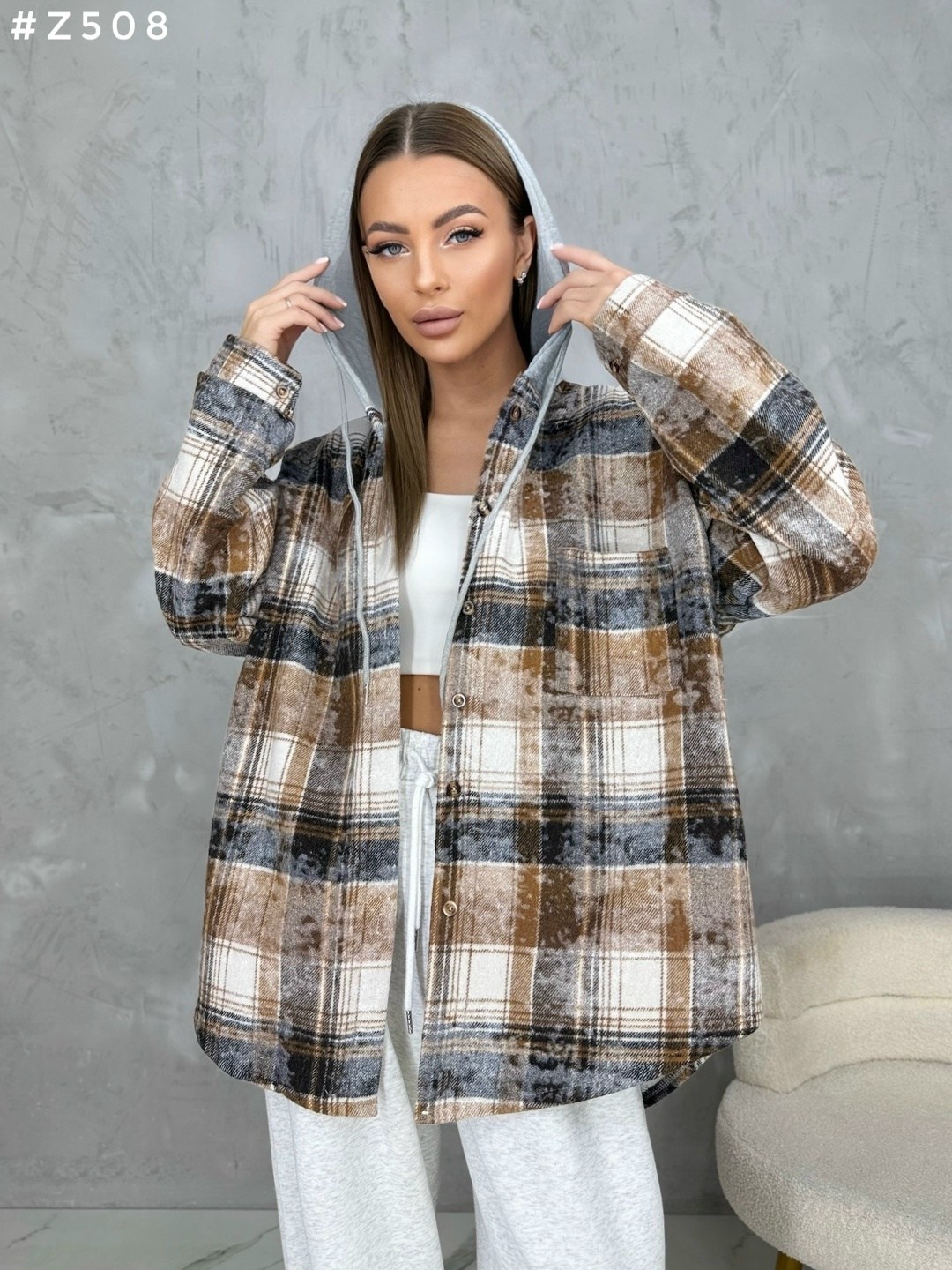 рубашка с капюшоном,рубашка женская в клетку оверсайз,рубашка оверсайз в клетку с капюшоном,рубашка с капюшоном оверсайз,рубашка теплая
