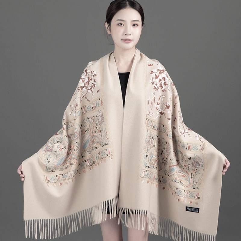 накидка шаль,шарфы для женщин,женские кашемировые шарфы,женская накидка,платок с вышивкой