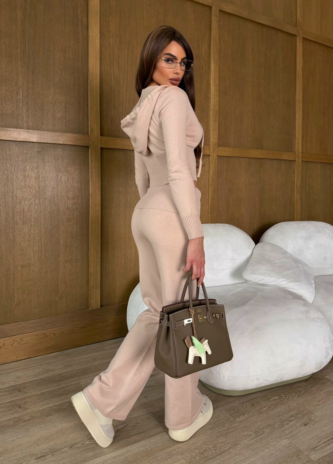 трикотажный костюм с брюками палаццо,трикотажный брючный костюм,стильный трикотажный костюм,костюмы женские,женский трикотажный костюм