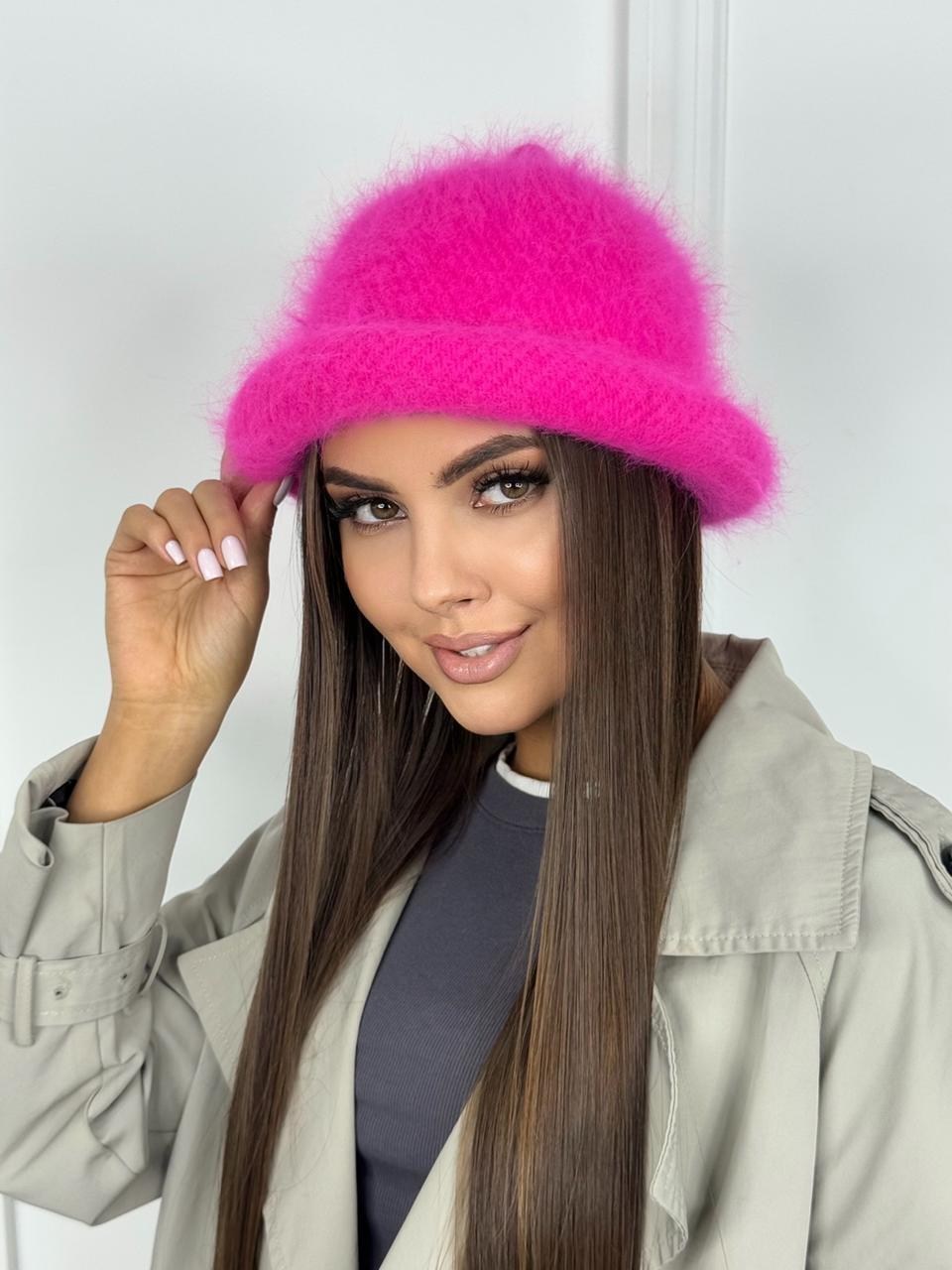 шапка женская,шапка женская из ангоры,шапка ушанка из ангоры,шапка женская бини,шапка зимняя женская