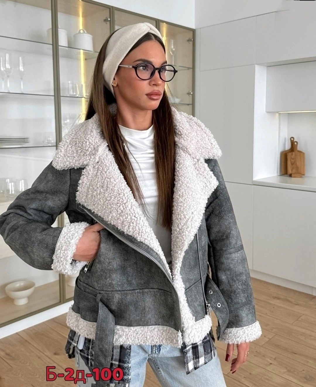 дубленка женская,серая дубленка,дубленка авиатор женская,стильная дубленка,дубленка эко