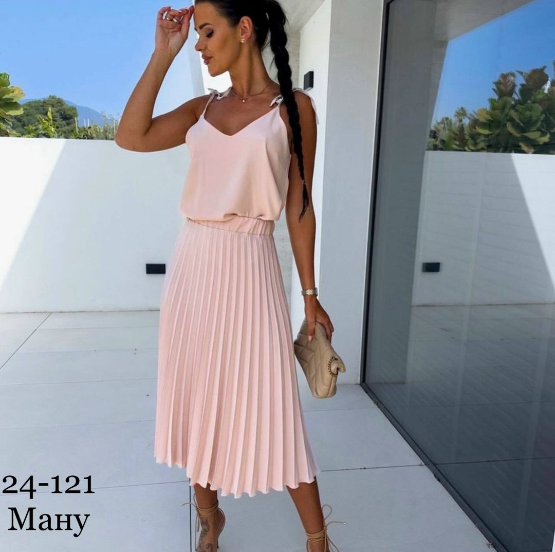 летние костюмы,платье сарафан,платье женская,плиссированное платье,костюм женский летний с юбкой плиссе