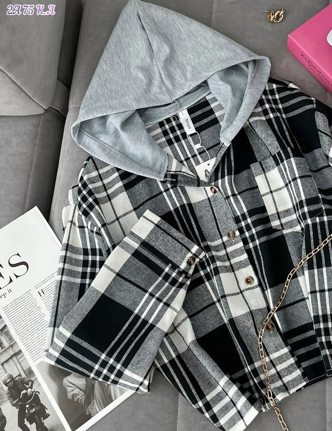 рубашка женская теплая в клетку оверсайз,теплая рубашка оверсайз в клетку с капюшоном,рубашка с капюшоном,рубашка с капюшоном теплая,рубашка в клетку