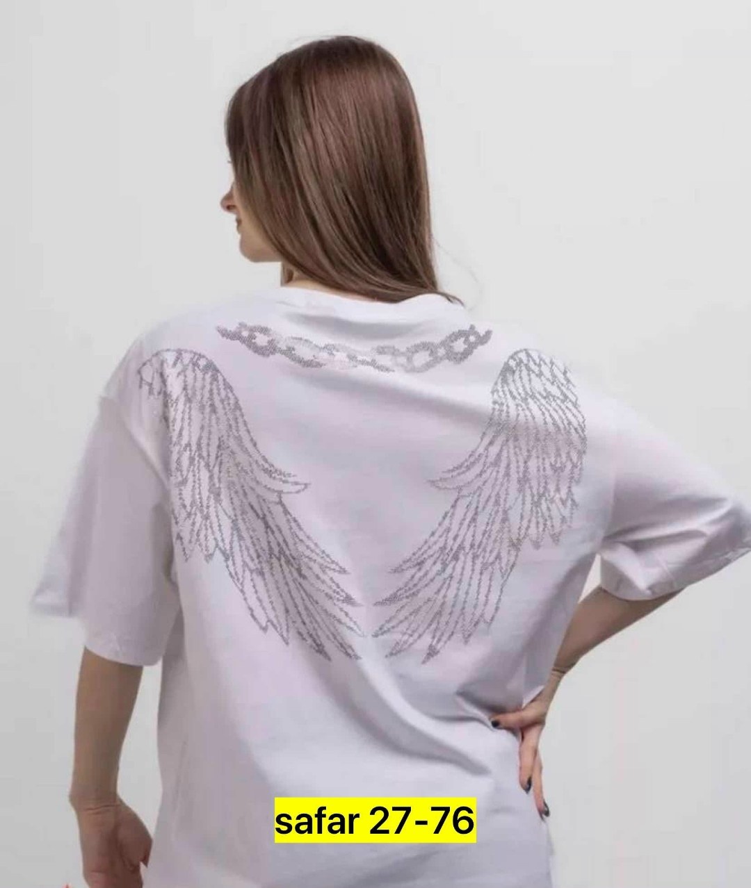 женская футболка,футболка с крыльями,футболки комплект,футболка с стразами