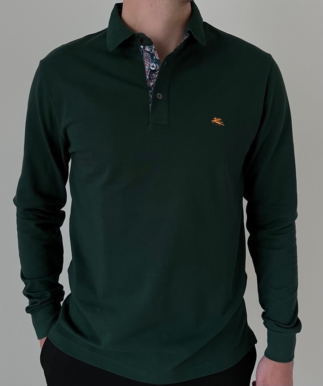 мужская кофта,зеленый свитшот,мужская мода,поло с длинными рукавами,