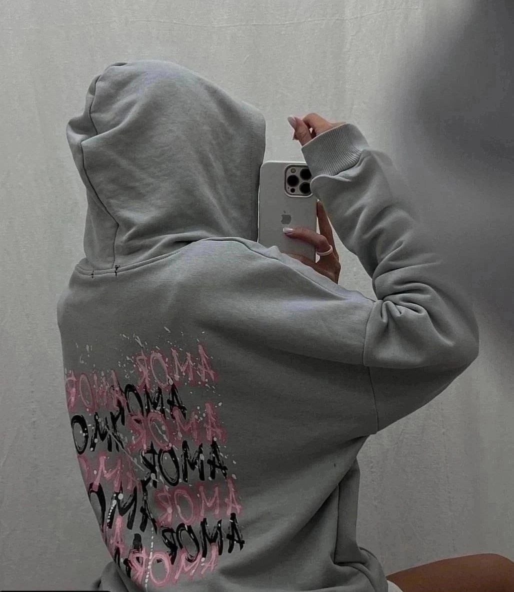 худи оверсайз с капюшоном,толстовка амор,толстовка в стиле,толстовки женская,модная толстовка