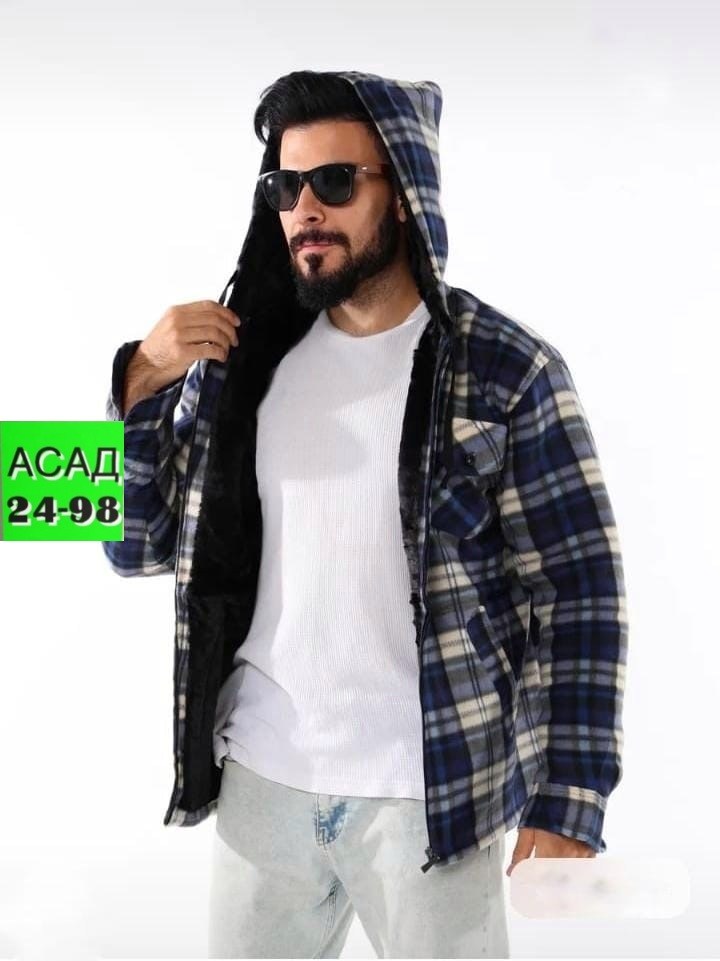 рубашка теплая на флисе,рубашка теплая,утепленная рубашка,куртка рубашка,рубашка в клетку с капюшоном