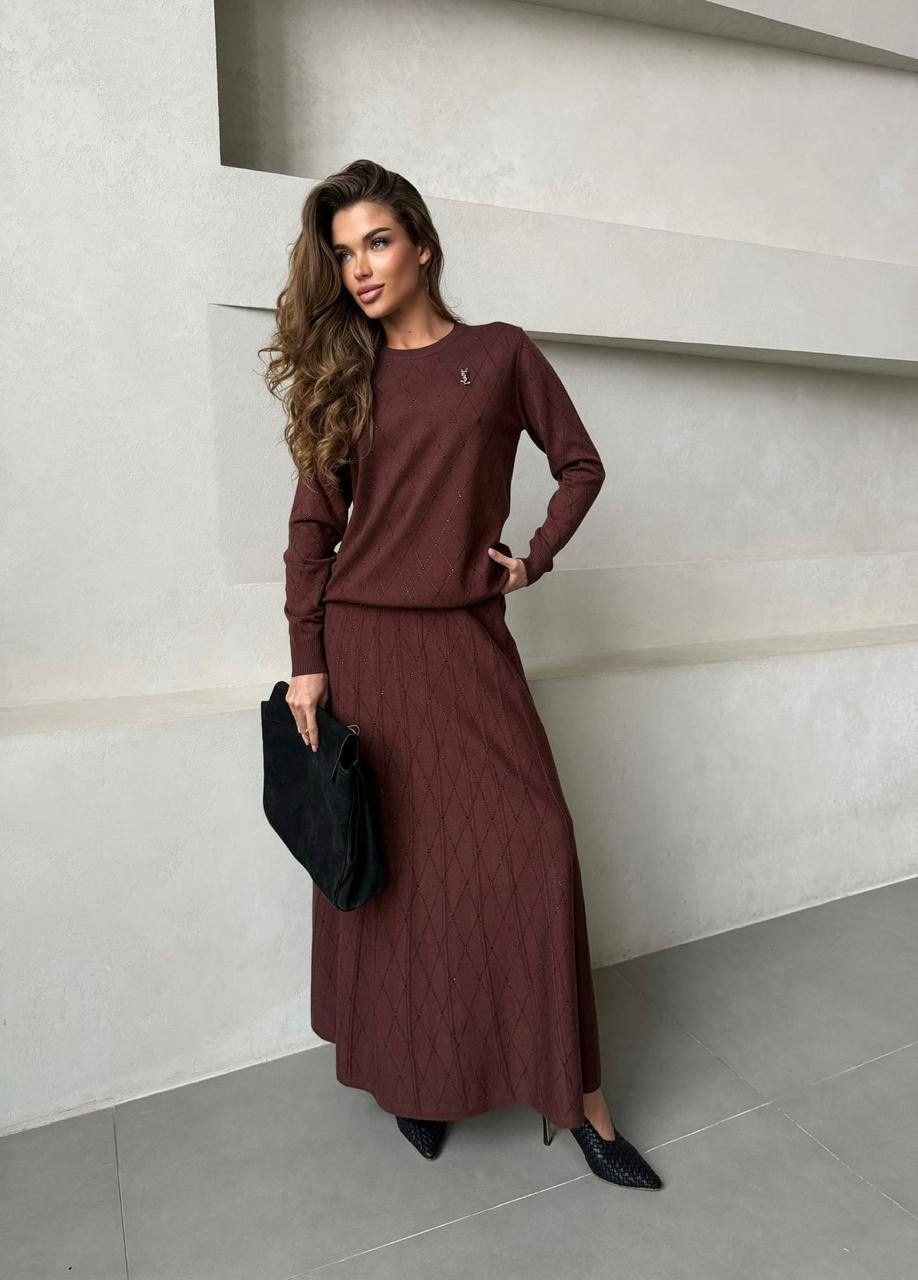 трикотажные костюмы,костюм с длинной юбкой,юбка и джемпер,костюм трикотажный с юбкой,вязаная юбка