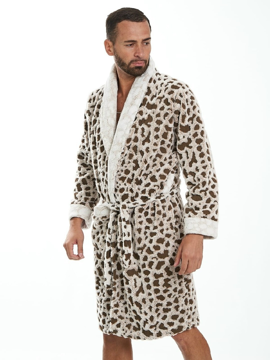 леопардовый халат мужской,халат леопардовый,халат велсофт,материал велсофт,махровый мужской халат