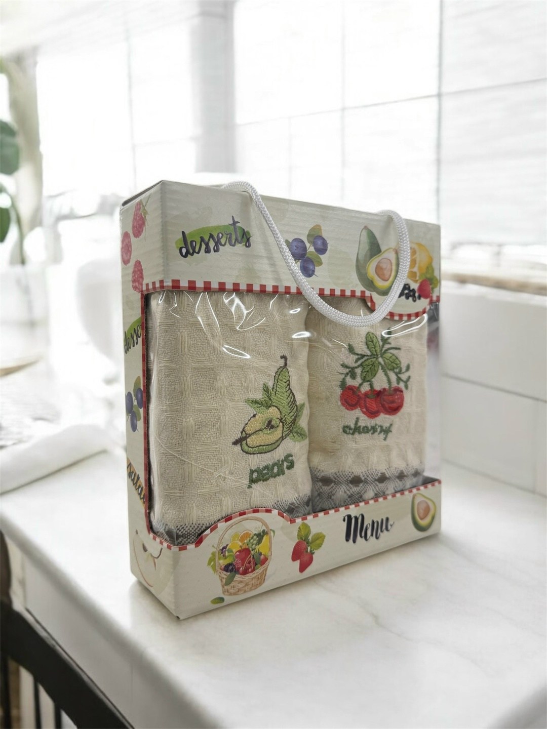 набор полотенец кухонное,кухонные полотенца подарочные набор,кухонные полотенца вафельные набор,комплект полотенец для кухни 2 шт,набор полотенец