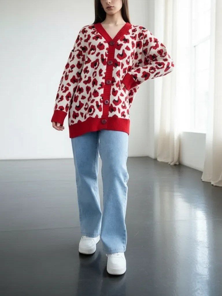 кардиган с леопардовым принтом,женский вязаный кардиган с леопардовым принтом,свитер с леопардовым принтом,кардиган кофта,кофта женская