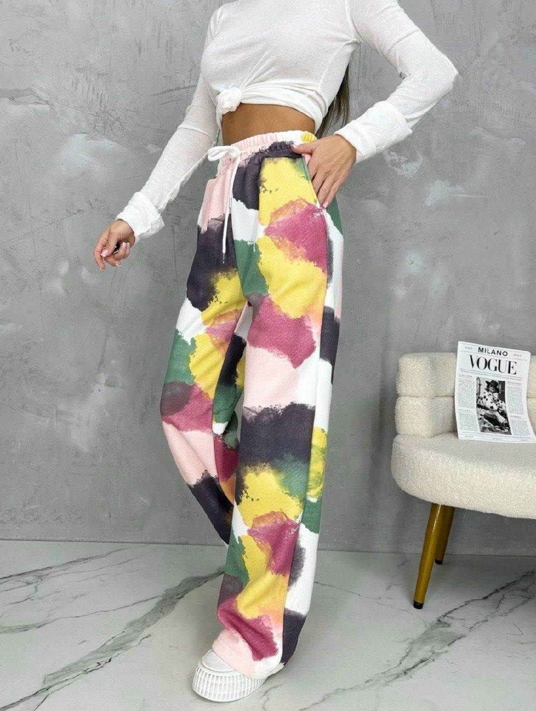 брюки розовые,летние брюки,брюки модные,штаны с принтом,широкие штаны