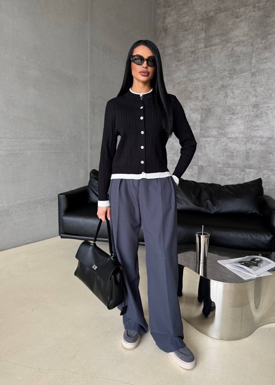 джемпер,джемпер с воротником,трикотажные костюмы,костюмы брючный,брюки палаццо