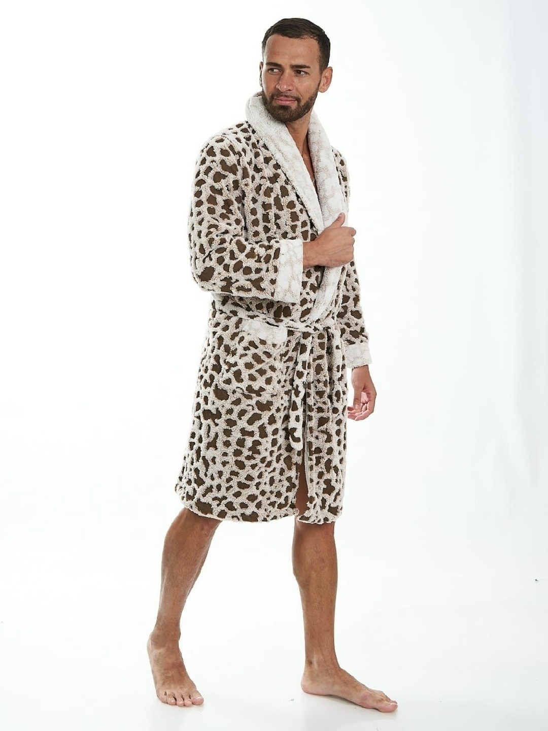 леопардовый халат мужской,халат леопардовый,халат велсофт,материал велсофт,махровый мужской халат