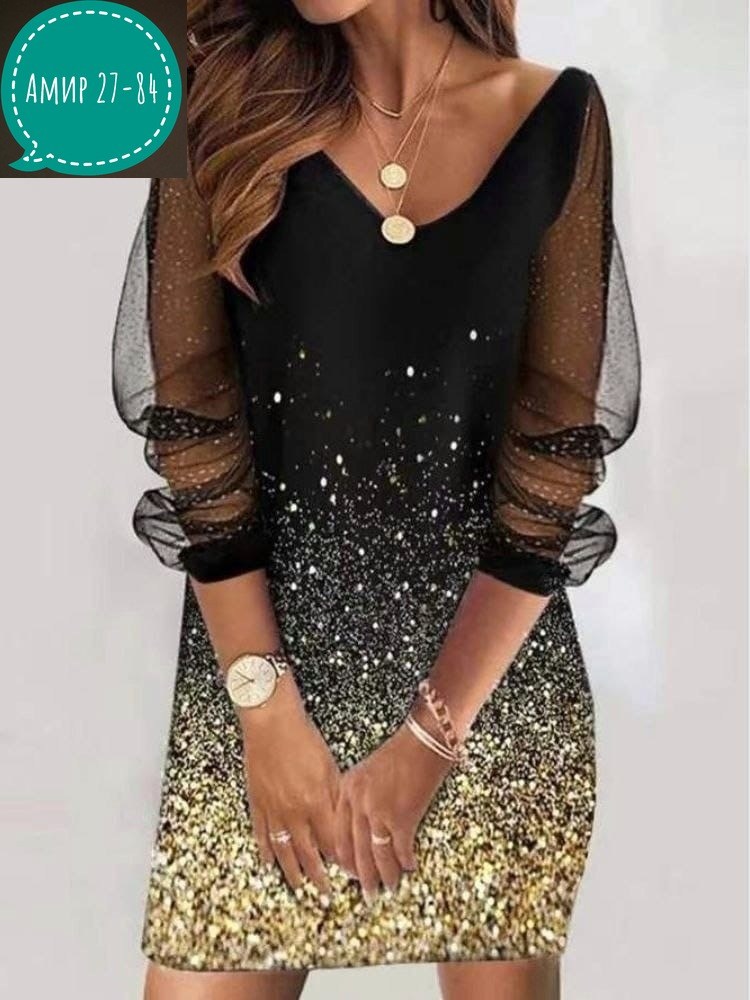 женское платье с пайетками,платье,повседневные платья,женское платье с длинным рукавом,женское сетчатое платье с блестками
