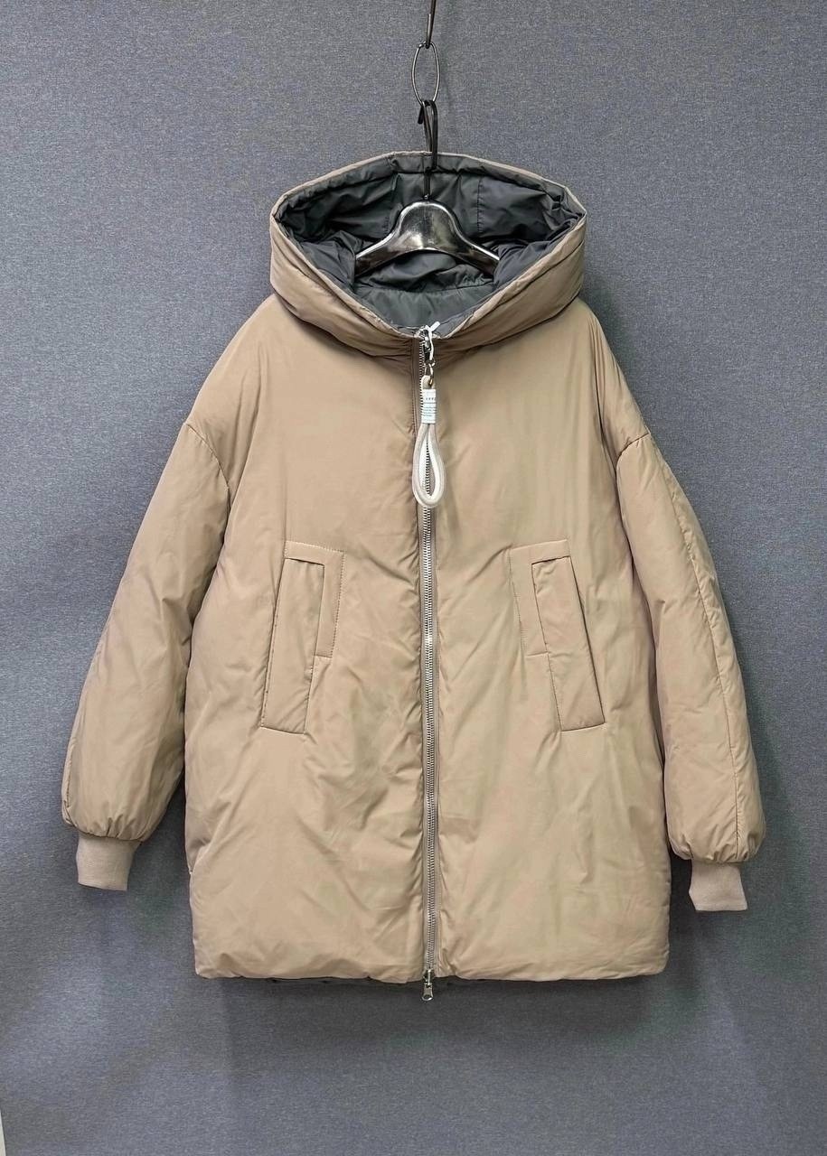 куртка женская,куртка с капюшоном,куртка двухсторонний,удлиненная куртка,куртка демисезонная