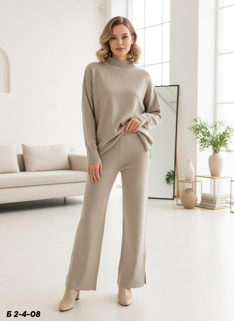 трикотажные костюмы,костюмы брючные,костюм трикотажный вязаный с брюками,брючный трикотажный костюм,женский костюм вязаный