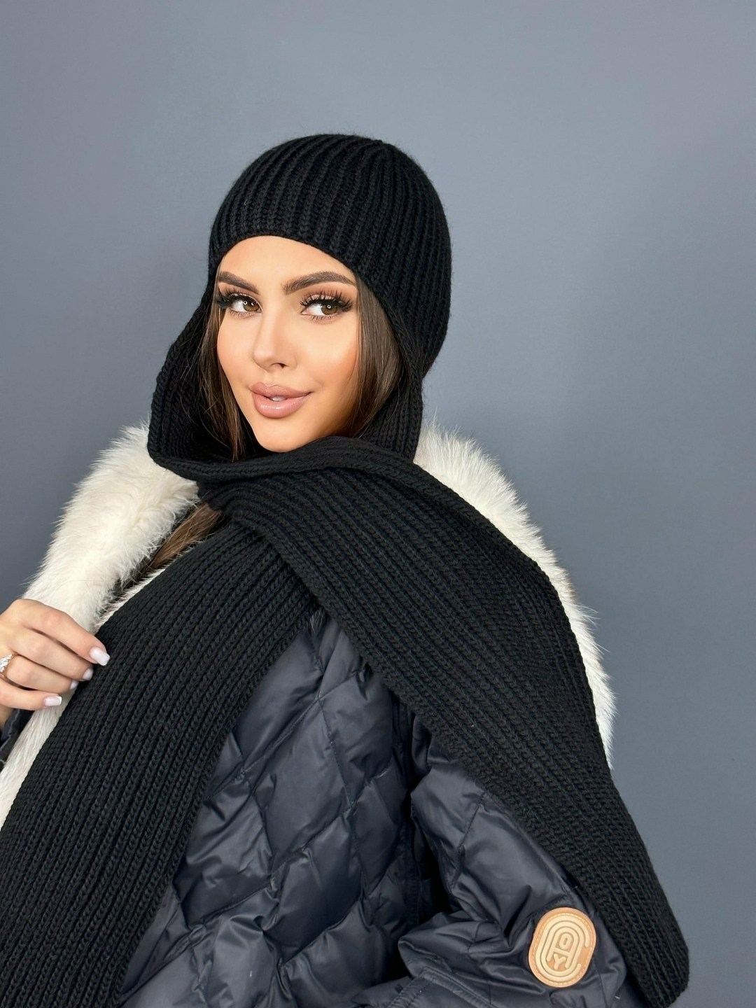 модная шапка,шапка ушанка женская,женская шапка,вязаная шапка с длинными ушами,женская вязаная шапка