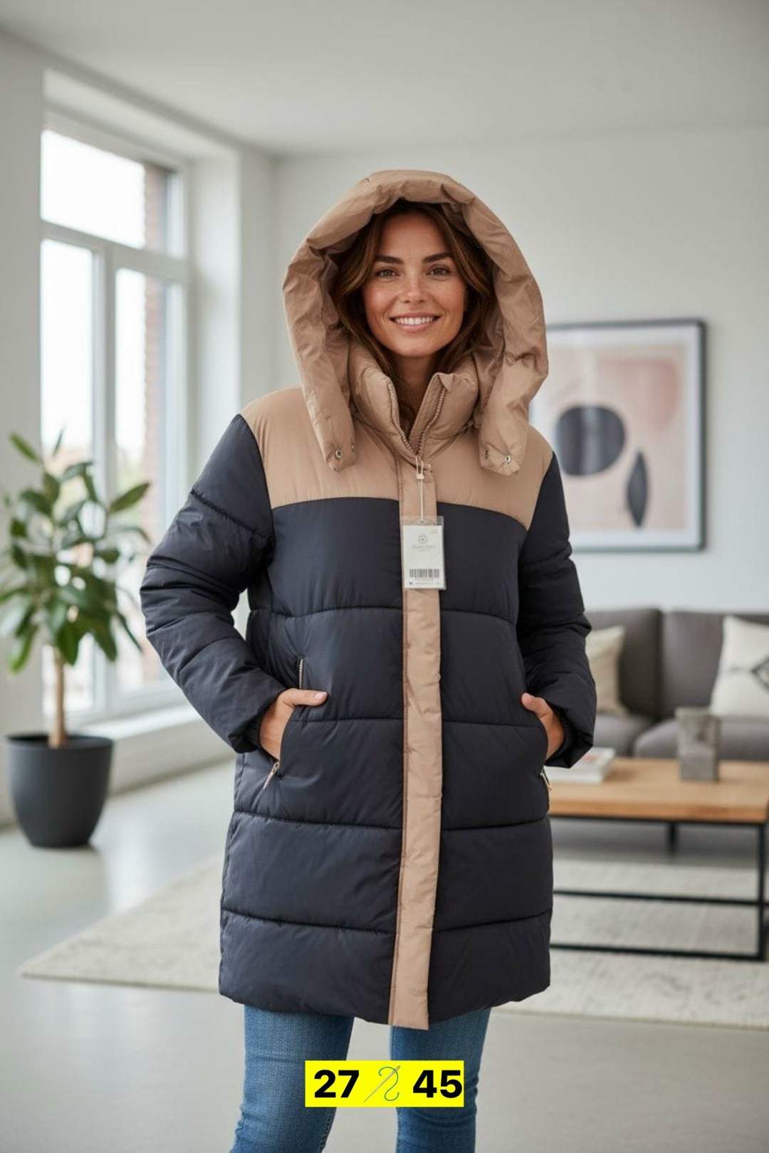 пуховик женский,зимние куртки,пальто комбинированное,пуховик,пуховики оверсайз