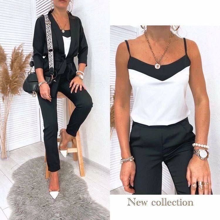 стильные женские костюмы,женский костюм тройка,костюм тройка модный,костюм тройка с брюками,женский костюм тройка черный