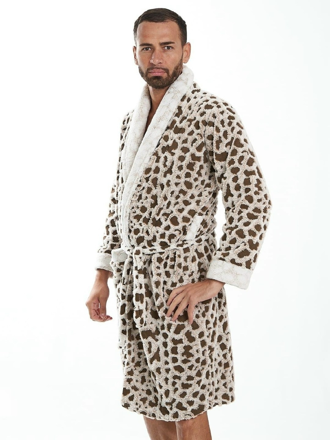 леопардовый халат мужской,халат леопардовый,халат велсофт,материал велсофт,махровый мужской халат