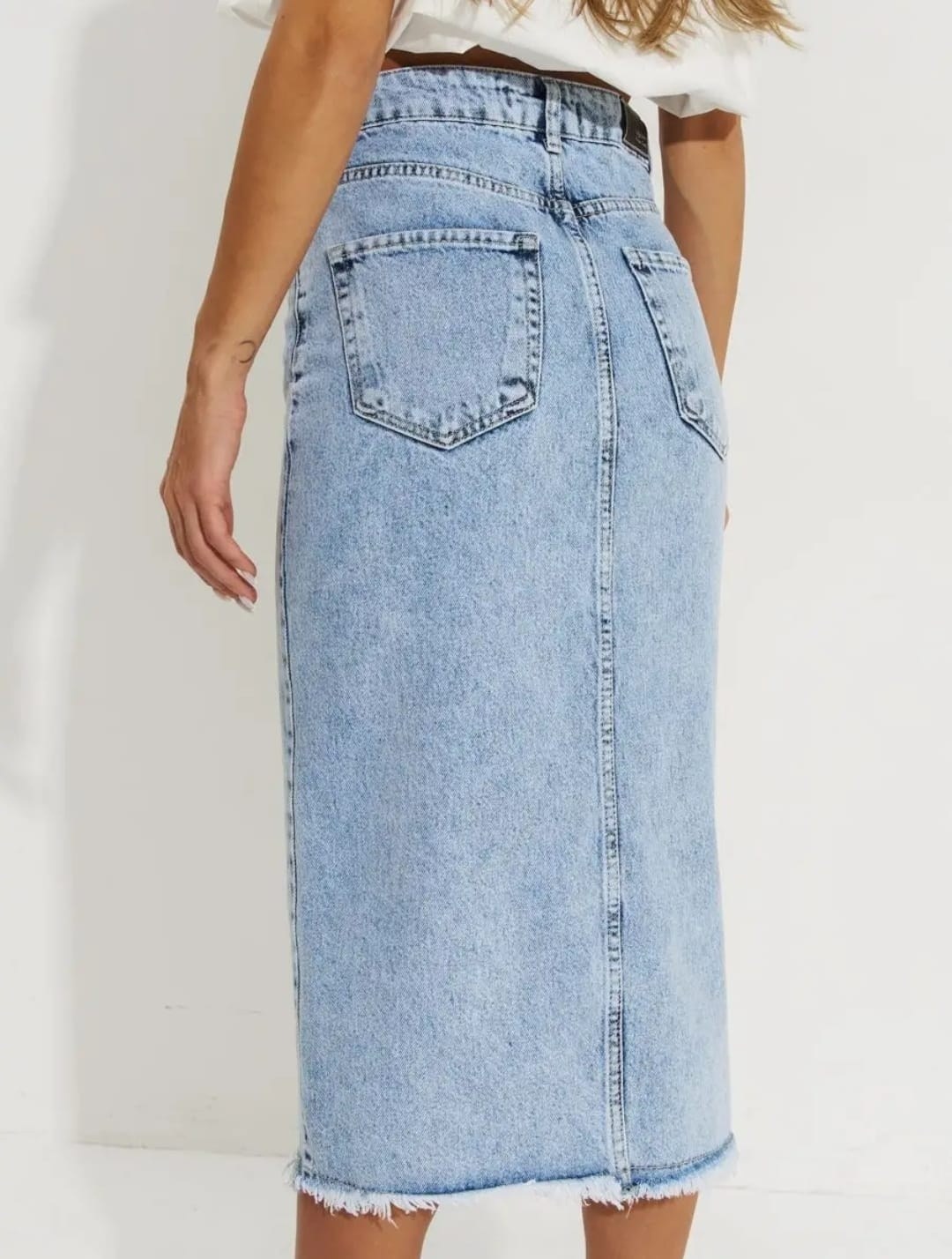 юбка женская джинсовая миди,юбка джинсовая,юбка миди джинсовая,юбка джинсовая миди с разрезам,юбка джинсовая тренд 2025