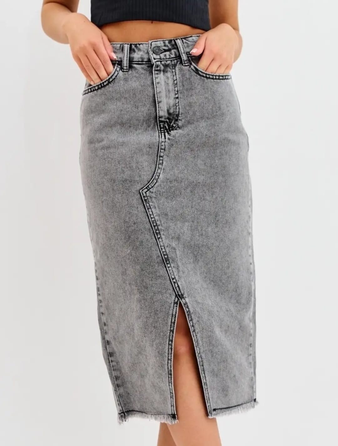 юбка женская джинсовая миди,юбка джинсовая,юбка миди джинсовая,юбка джинсовая миди с разрезам,юбка джинсовая тренд 2025