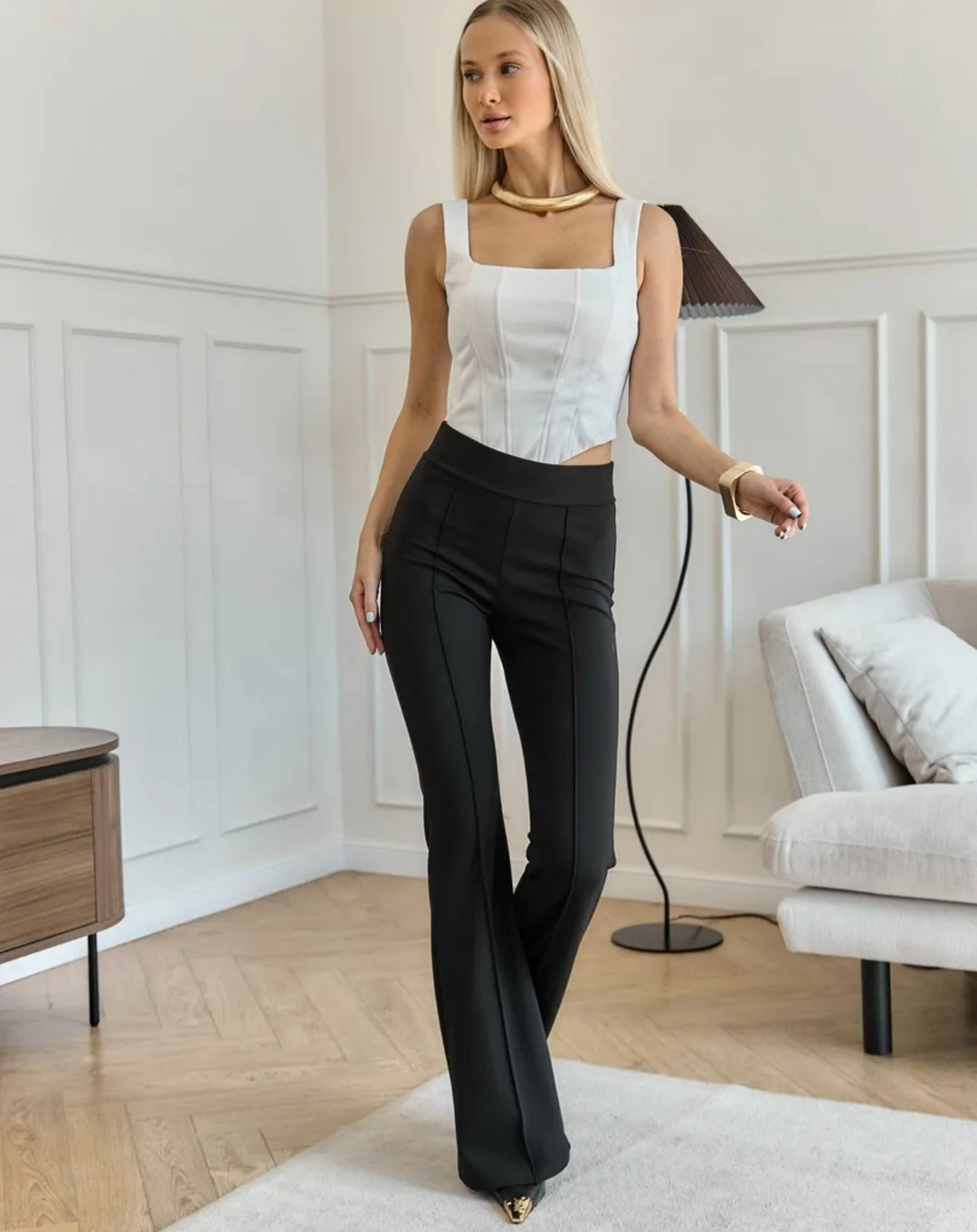 женские брюки клеш,брюки клеш,черные брюки клеш,модные брюки клеш,черные штаны клеш