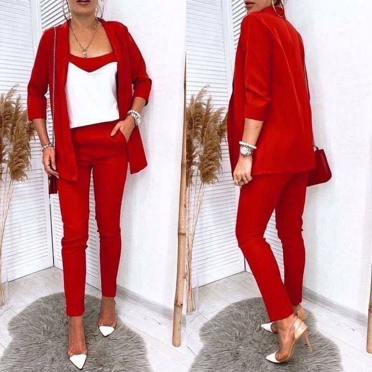 стильные женские костюмы,женский костюм тройка,костюм тройка модный,костюм тройка с брюками,женский костюм тройка черный