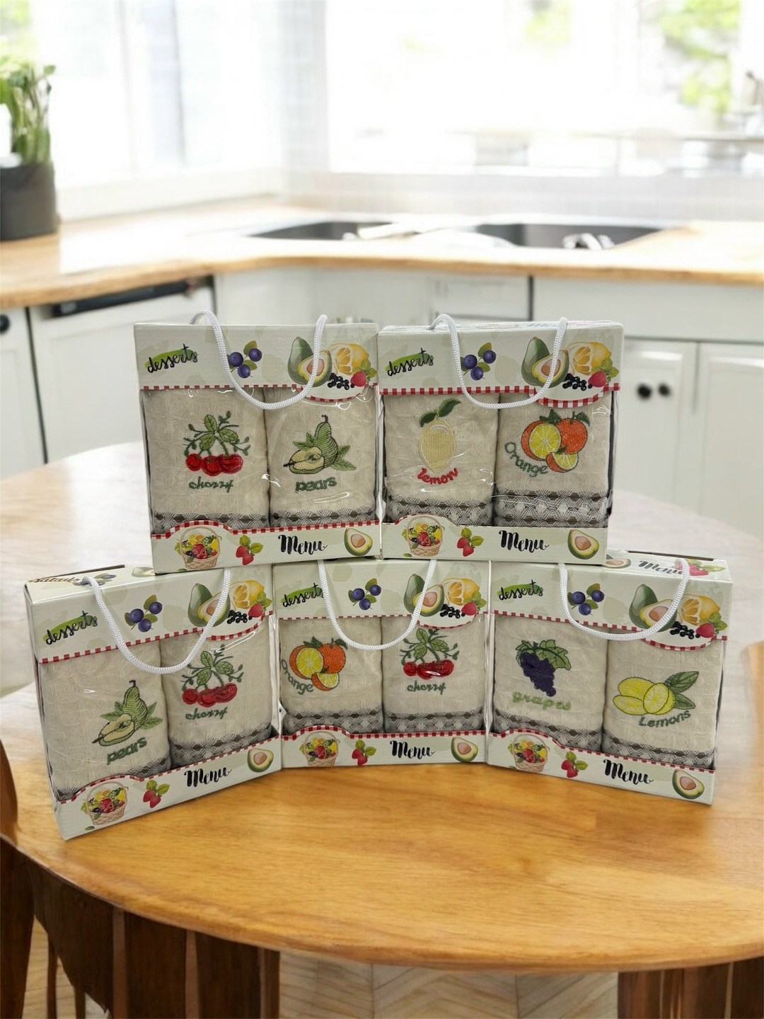 набор полотенец кухонное,кухонные полотенца подарочные набор,кухонные полотенца вафельные набор,комплект полотенец для кухни 2 шт,набор полотенец