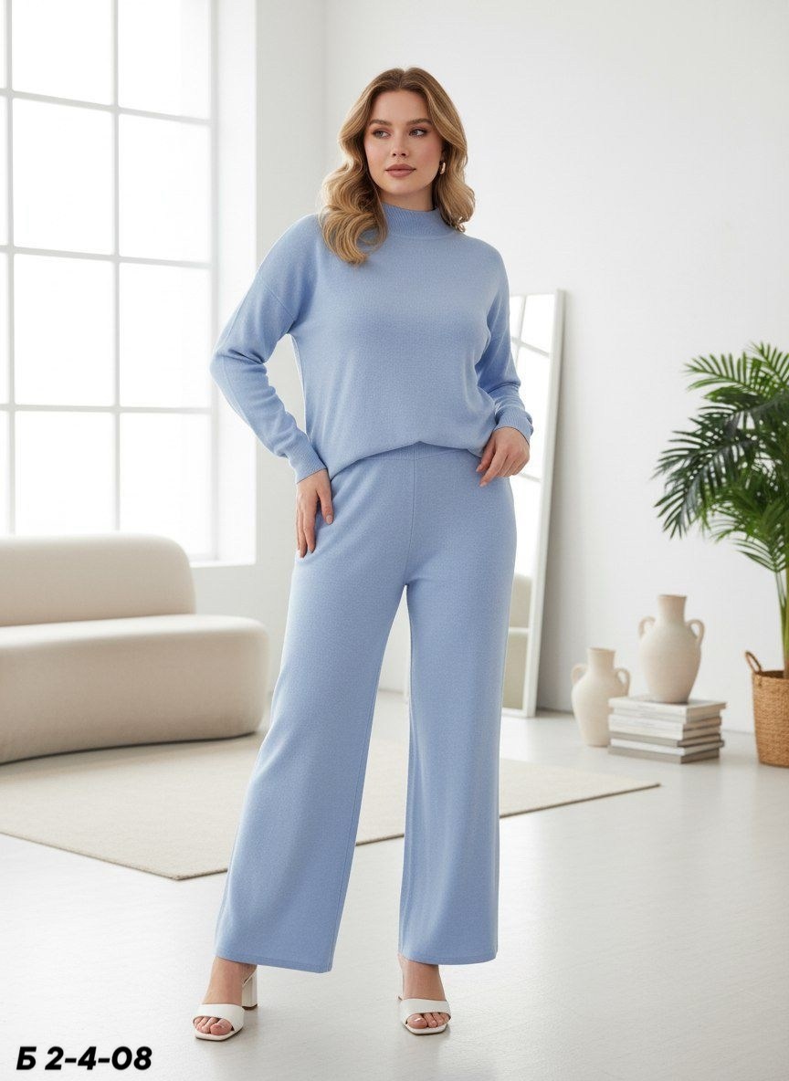 трикотажные костюмы,костюмы брючные,костюм трикотажный вязаный с брюками,брючный трикотажный костюм,женский костюм вязаный
