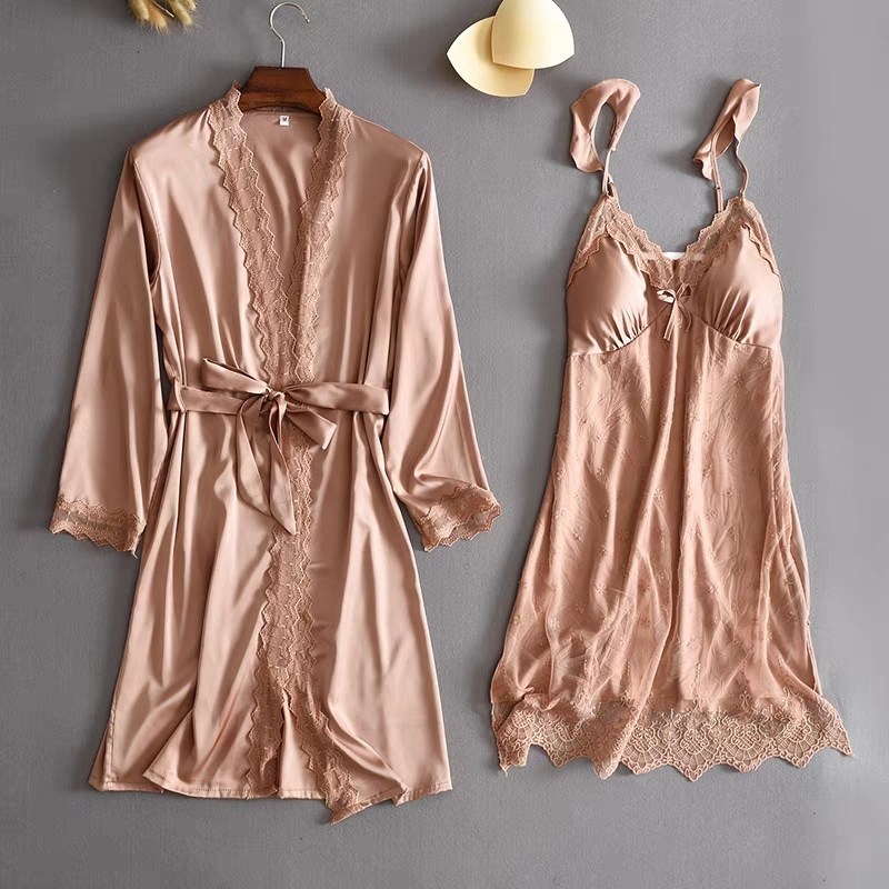 атласная ночная рубашка,ночнушка комплект,женские атласные длинные халат-рубашки,сексуальная ночная рубашка,кружевной халат