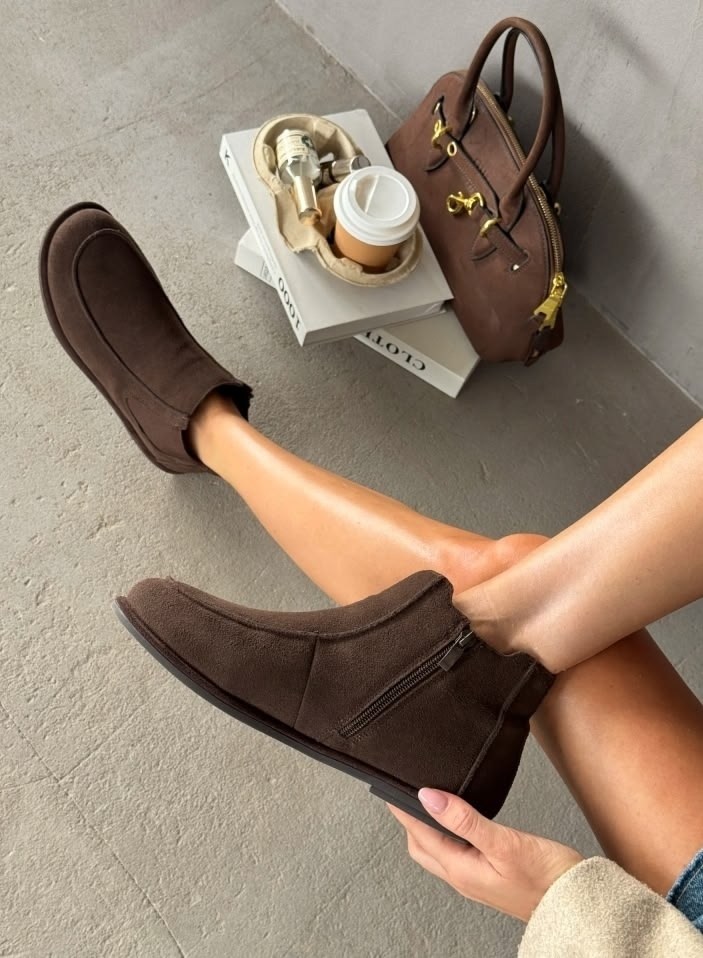 ,замшевые ботинки,замшевые ботинки челси,ботинки челси,ecco коричневые классические челси замшевые