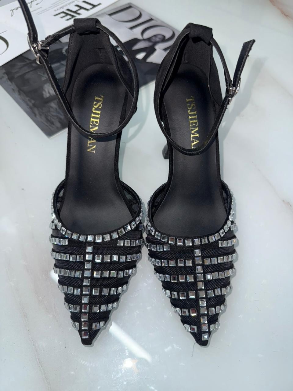 босоножки серебристые на каблуке со стразами,,женские босоножки,туфли лодочки женские,женские босоножки на высоком каблуке с острым