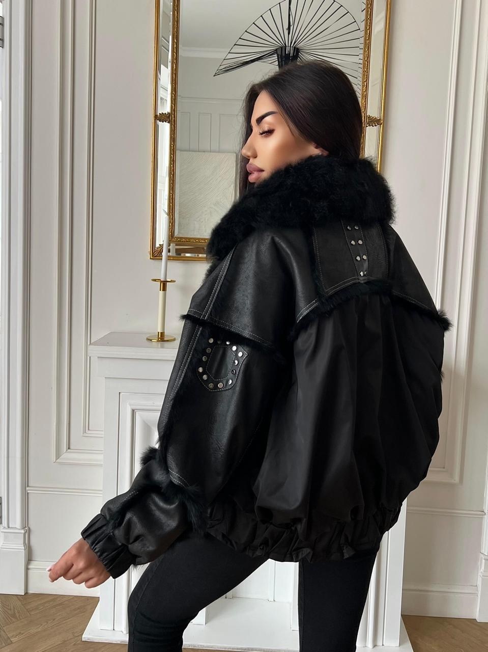 куртка комбинированная,куртка кожаная,куртка,дубленка женская,кожаная куртка с мехом
