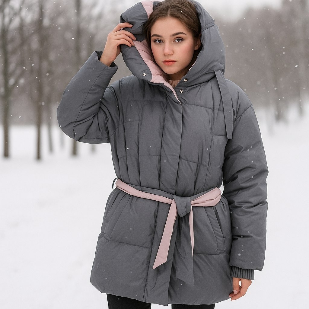 пуховик пальто,двусторонний пуховик,стильное пальто,женские пуховики,пуховики оверсайз