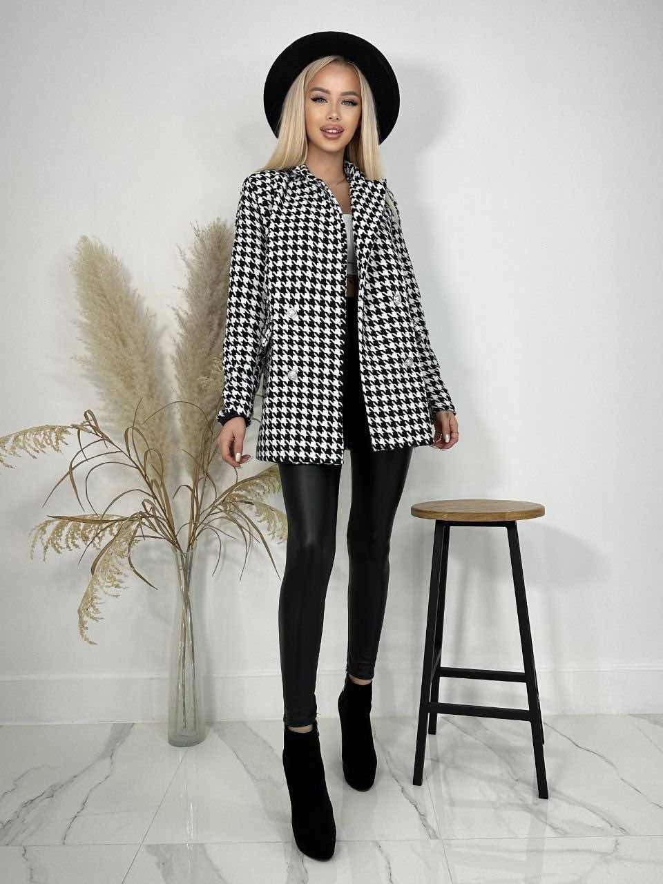 твидовый пиджак в клетку женский,пиджак гусиная лапка,жакет,пиджак и жакет,стильное пальто