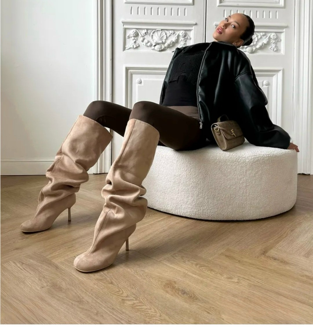 бежевые сапоги,замшевые сапоги,женские сапоги,высокие сапоги,модные сапоги