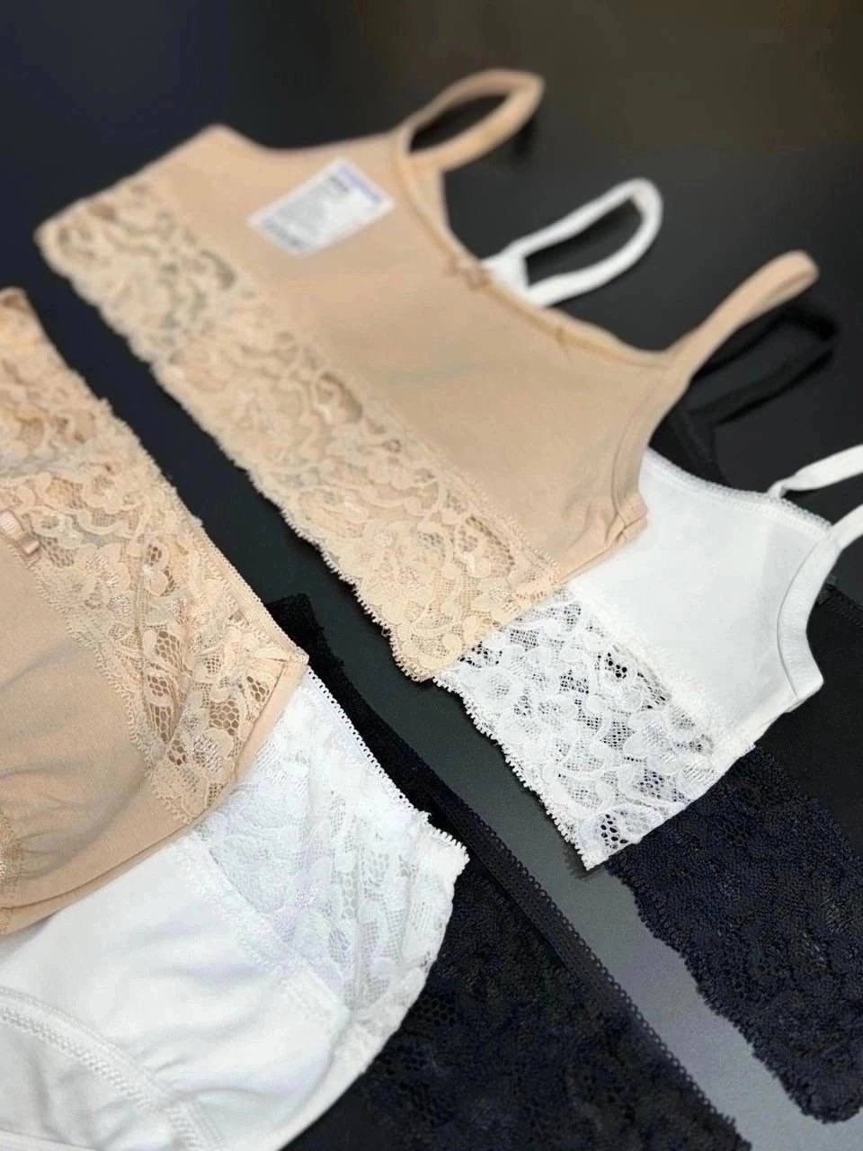 топ для девочек baykar,майка топ для девочек,топик с кружевом,нижнее белье для девочек комплект,комплект белья для девочек