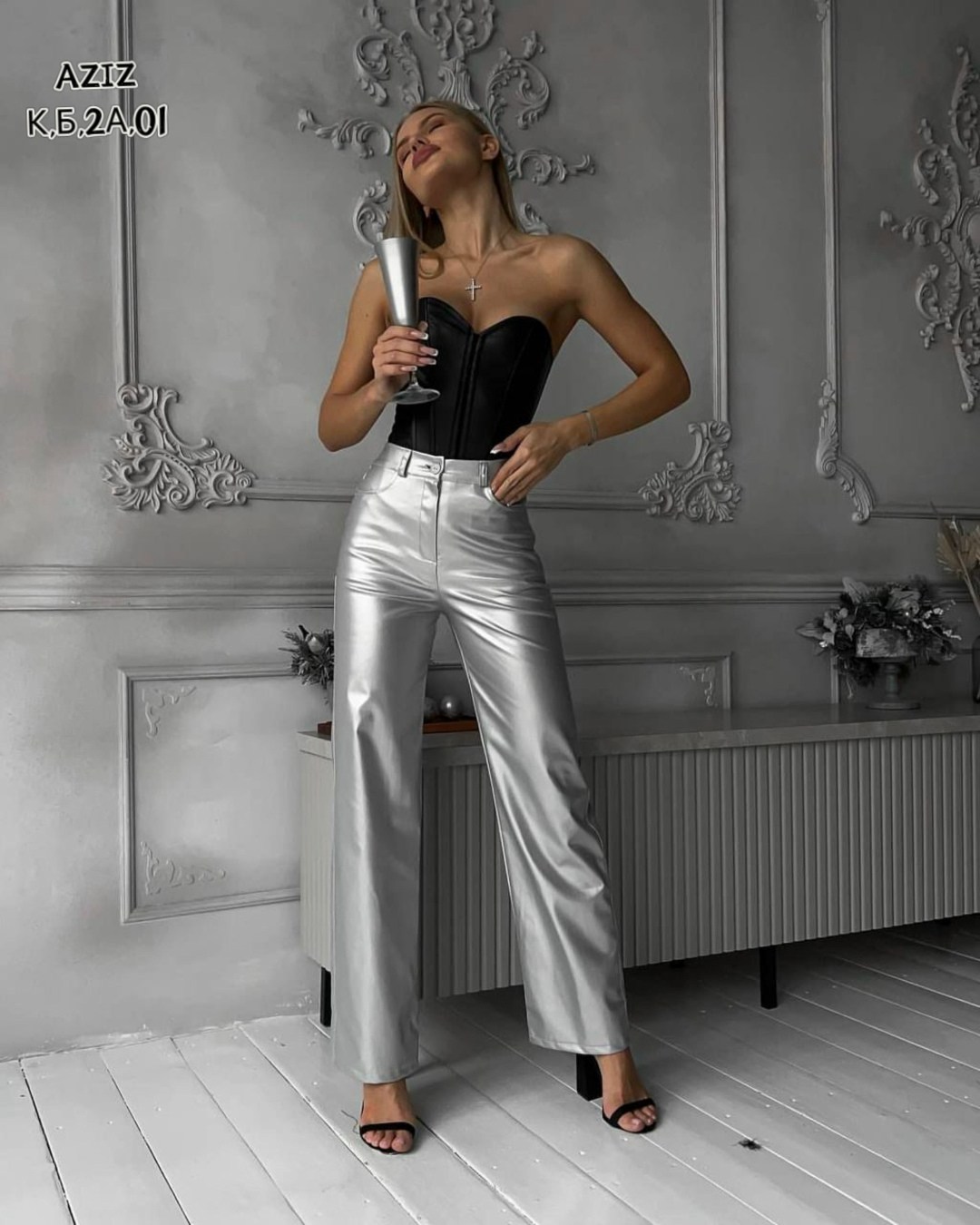 кожаные женские брюки,серебряные брюки из экокожи,брюки эко кожа,блестящие брюки,серебряные брюки