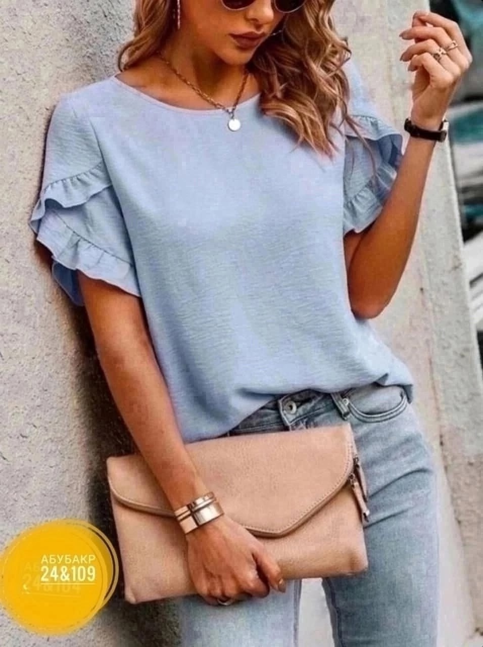 блузка женская,повседневная блузка,повседневная блуза,женская блуза,блузка с оборками