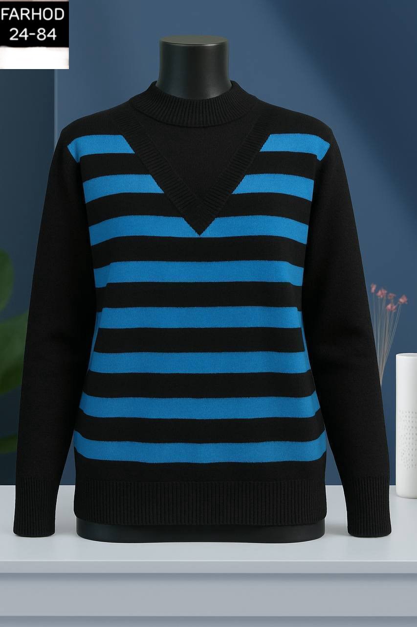 свитер,женская кофта,вязаный джемпер в полоску,модные свитера,пуловер в полоску