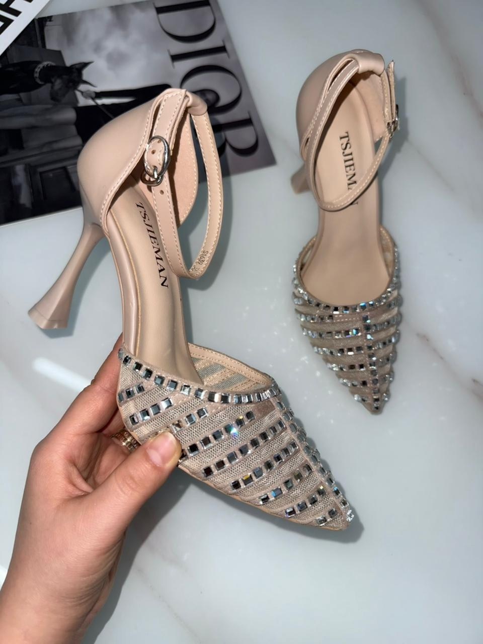 босоножки серебристые на каблуке со стразами,,женские босоножки,туфли лодочки женские,женские босоножки на высоком каблуке с острым