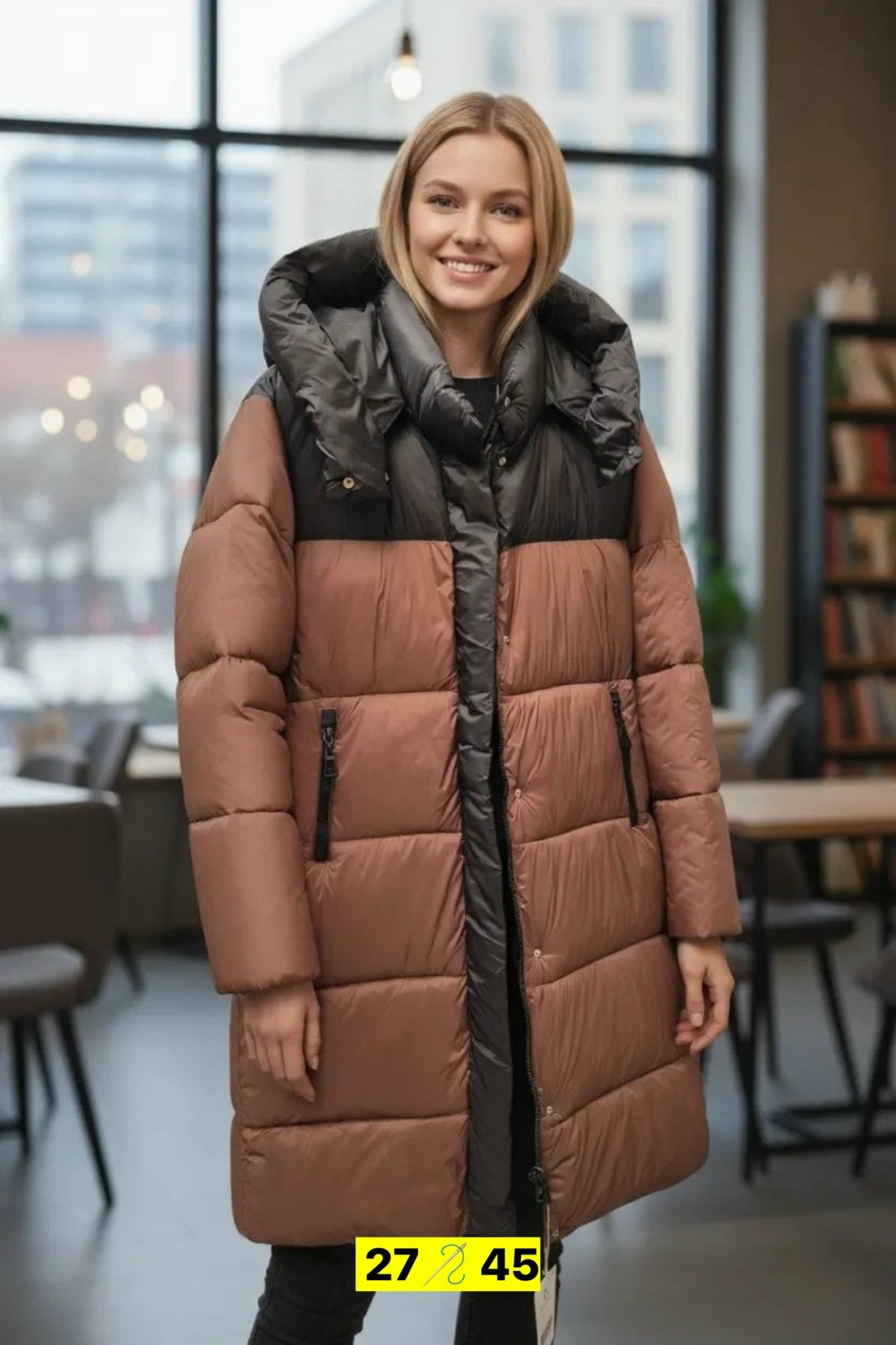 пуховик женский,зимние куртки,пальто комбинированное,пуховик,пуховики оверсайз