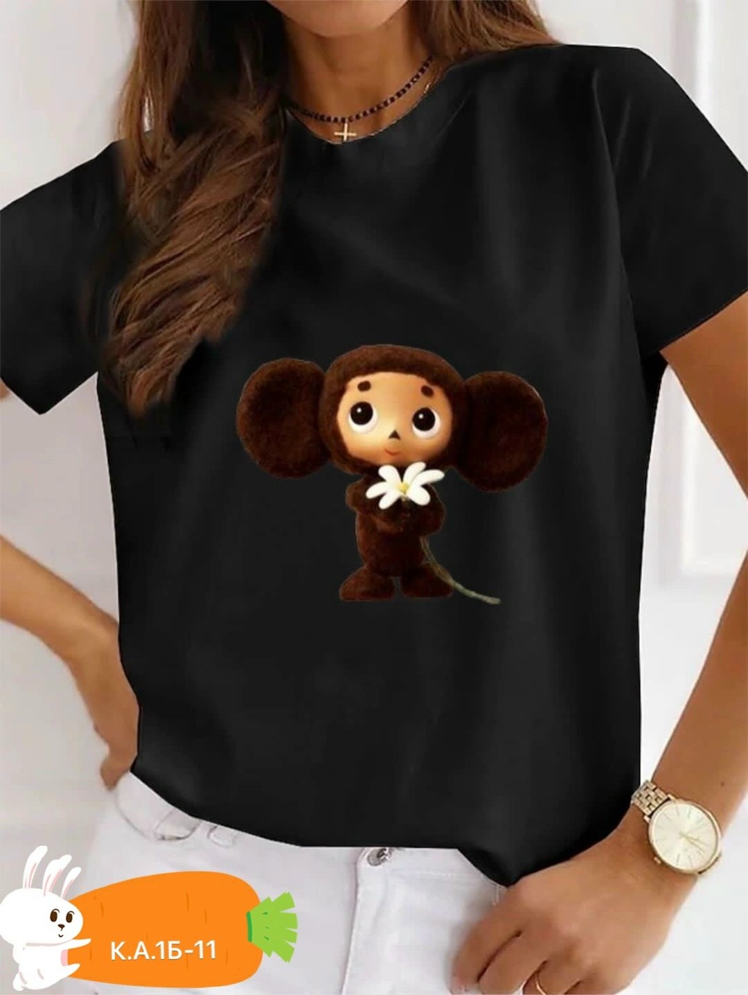 футболка с чебурашкой женская,футболка с принтом чебурашка,футболка с чебурашкой,женская футболка,футболки и майки