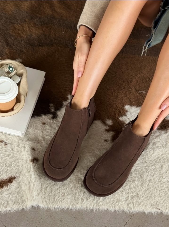 ,замшевые ботинки,замшевые ботинки челси,ботинки челси,ecco коричневые классические челси замшевые