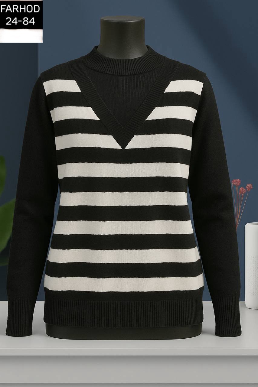 свитер,женская кофта,вязаный джемпер в полоску,модные свитера,пуловер в полоску